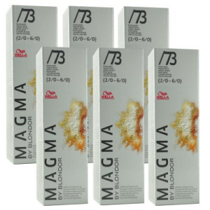 Wella Magma 6 x 120 g /73 braun-gold aufhellende Strähnen-Haarfarbe