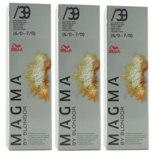 Wella Magma 3 x 120 g /39 gold-cendre hell aufhellende Strähnen-Haarfarbe