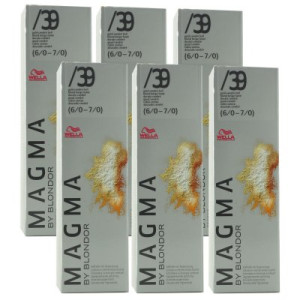 Wella Magma 6 x 120 g /39 gold-cendre hell aufhellende Strähnen-Haarfarbe