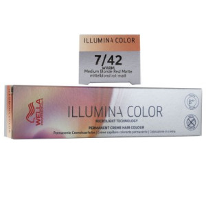 Wella Illumina 60 ml 7/42 mittelblond rot matt Haarfarbe