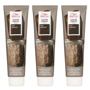 Wella Color Fresh Mask 3 x 150 ml Tönungsmaske Farbmaske Cool Espresso