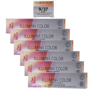 Wella Illumina 6 x 60 ml 9/37 lichtblond gold braun