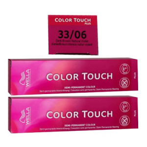 Wella Color Touch Plus 2 x 60 ml 33/06 dunkelbraun intensiv natur violett Intensivtönung