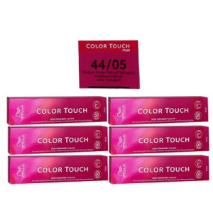 Wella Color Touch Plus 6 x 60 ml 44/05 mittelbraun intensiv natur mahagoni Intensivtönung