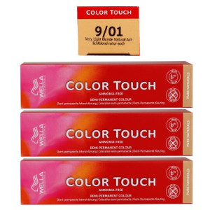 Wella Color Touch 3 x 60 ml 9/01 lichtblond natur asch