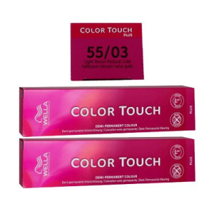 Wella Color Touch Plus 2 x 60 ml 55/03 hellbraun intensiv natur gold Intensivtönung