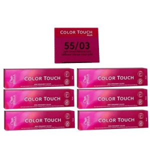 Wella Color Touch Plus 6 x 60 ml 55/03 hellbraun intensiv natur gold Intensivtönung