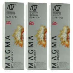 Wella Magma 3 x 120 g /07+ natur-braun dunkel aufhellende Strähnen-Haarfarbe