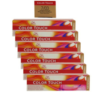 Wella Color Touch 6 x 60 ml 7/03 mittelblond natur gold