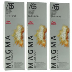Wella Magma 3 x 120 g /65 violett-mahagoni aufhellende Strähnen-Haarfarbe