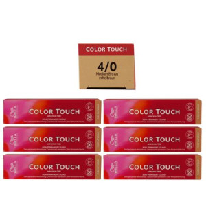 Wella Color Touch 6 x 60 ml 4/0 mittelbraun