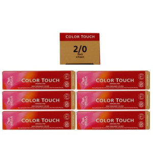 Wella Color Touch 6 x 60 ml 2/0 schwarz