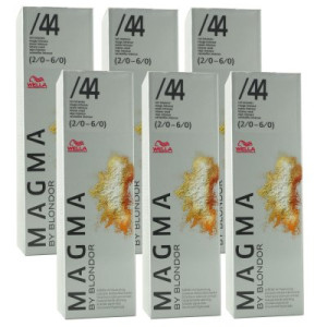 Wella Magma 6 x 120 g /44 rot intensiv aufhellende Strähnen-Haarfarbe