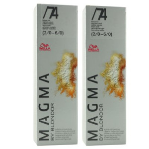 Wella Magma 2 x 120 g /74 braun-rot aufhellende Strähnen-Haarfarbe