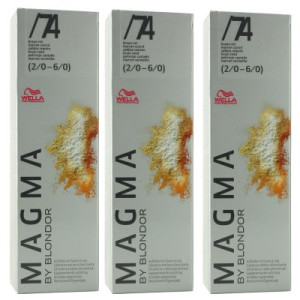 Wella Magma 3 x 120 g /74 braun-rot aufhellende Strähnen-Haarfarbe