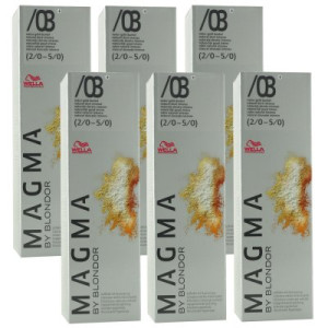 Wella Magma 6 x 120 g /03+ natur-gold dunkel aufhellende Strähnen-Haarfarbe