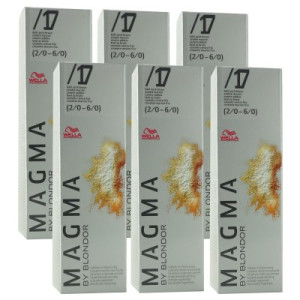Wella Magma 6 x 120 g /17 kühl asch-braun aufhellende Strähnen-Haarfarbe
