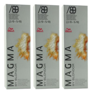 Wella Magma 3 x 120 g /89+ perl-cendre dunkel aufhellende Strähnen-Haarfarbe