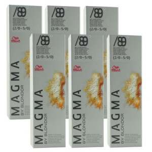 Wella Magma 6 x 120 g /89+ perl-cendre dunkel aufhellende Strähnen-Haarfarbe