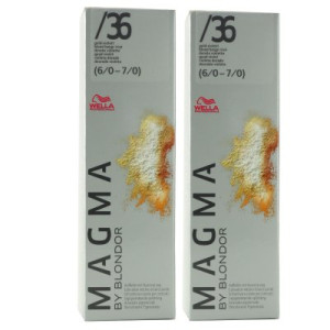 Wella Magma 2 x 120 g /36 gold violett aufhellende Strähnen-Haarfarbe