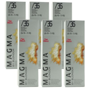 Wella Magma 6 x 120 g /36 gold violett aufhellende Strähnen-Haarfarbe