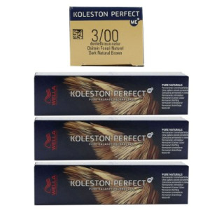Wella Koleston 3 x 60 ml 3/00 dunkelbraun natur intensiv
