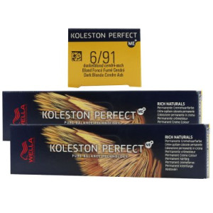 Wella Koleston 2 x 60 ml 6/91 dunkelblond cendre asch