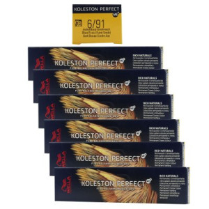 Wella Koleston Perfect ME Rich Naturals 6 x 60 ml 6/91 dunkelblond cendre asch