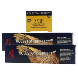 Wella Koleston 2 x 60 ml 7/36 mittelblond gold violett
