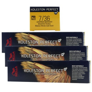 Wella Koleston 3 x 60 ml 7/36 mittelblond gold violett