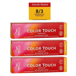Wella Color Touch Rich Naturals 3 x 60 ml 8/3 hellblond gold