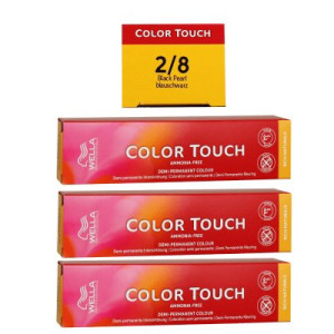 Wella Color Touch Rich Naturals 3 x 60 ml 2/8 blau blauschwarz