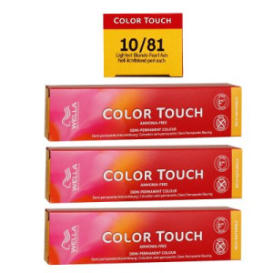 Wella Color Touch Rich Naturals 3 x 60 ml 10/81 hell lichtblond pearl asch