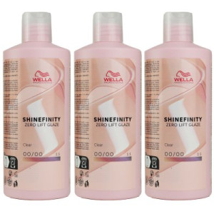 Wella Shinefinity Crystal Glaze 00/00 Zero 3 x 500 ml Haarfarbe
