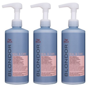 Wella Blonde Seal & Care 3 x 500 ml Glanz & Pflegespülung