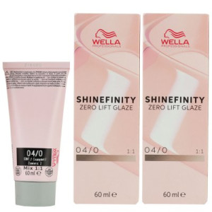 Wella Shinefinity Glaze Natural 2 x 60 ml 04/0 Espresso Tönung