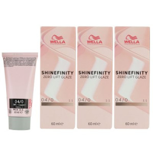 Wella Shinefinity Glaze Natural 3 x 60 ml 04/0 Espresso Tönung