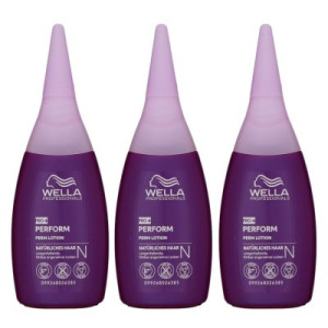 Wella Pro + Perform Perm Lotion 3 x 75 ml N natürliches Haar Well Lotion