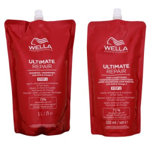 Wella Ultimate Repair Shampoo 1 L Nachfüllpack & 500 ml Ultimate Repair Deep Conditioner Nachfüllpac