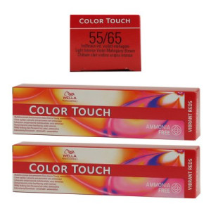 Wella Color Touch Vibrants Reds 2 x 60 ml 55/65 hellbraun intensiv violett mahagoni