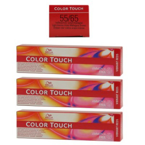 Wella Color Touch Vibrants Reds 3 x 60 ml 55/65 hellbraun intensiv violett mahagoni