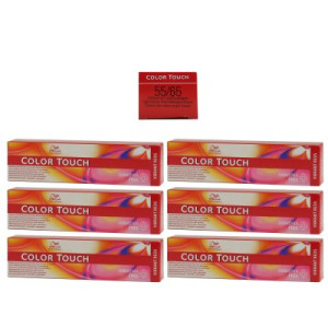 Wella Color Touch Vibrants Reds 6 x 60 ml 55/65 hellbraun intensiv violett mahagoni