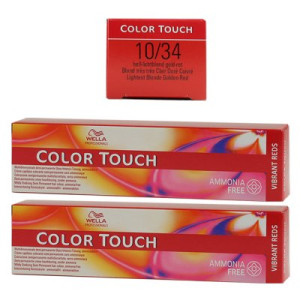 Wella Color Touch Vibrants Reds 2 x 60 ml 10/34 hell lichtblond gold rot