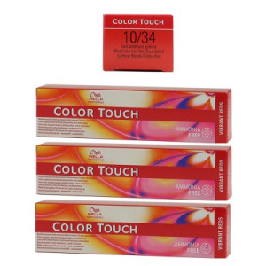 Wella Color Touch Vibrants Reds 3 x 60 ml 10/34 hell lichtblond gold rot