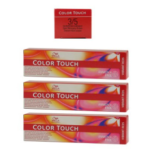 Wella Color Touch Vibrants Reds 3 x 60 ml 3/5 dunkelbraun mahagoni