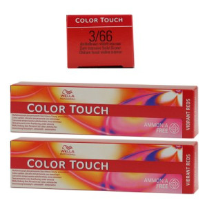 Wella Color Touch Vibrants Reds 2 x 60 ml 3/66 dunkelbraun intensiv violett