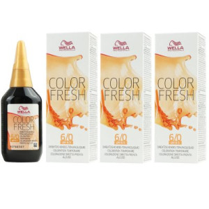 Wella Color Fresh Tönungsliquid 3 x 75 ml 6/0 dunkelblond