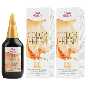 Wella Color Fresh Tönungsliquid 2 x 75 ml 8/0 hellblond