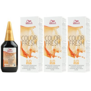 Wella Color Fresh Tönungsliquid 3 x 75 ml 8/0 hellblond