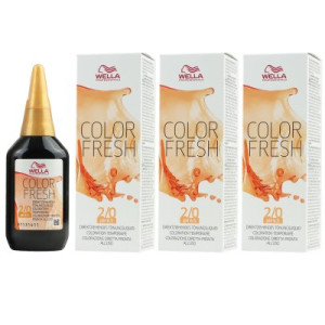 Wella Color Fresh Tönungsliquid 3 x 75 ml 2/0 schwarz